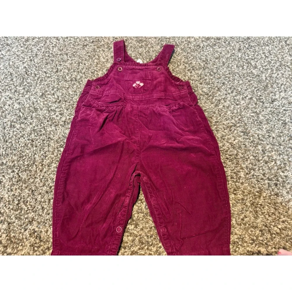 Gymboree Garnet Corduroy Overalls Size 3-6 Months